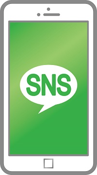SNSスマホの表示画面